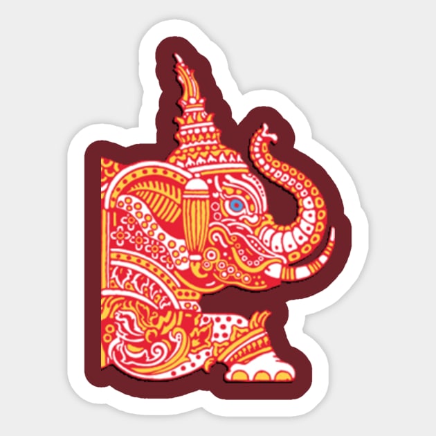 Royal Thai Elephant Sticker by Seblee123